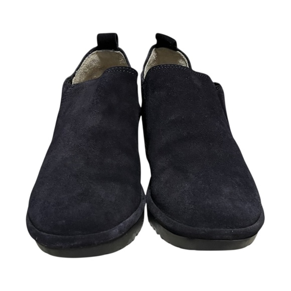 Fly London Wate Suede Low Ankle Slip-on Booties Women’s Size 38 US 7 - 7.5 Black - Picture 7 of 10